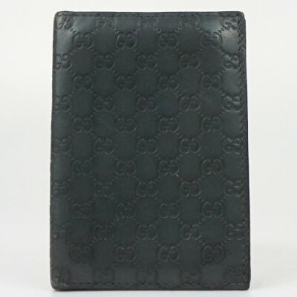 Gucci Microshima Case Olive Green GG Business Holder Pass - Picture 1 of 6
